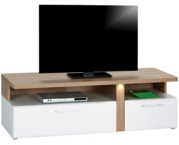 TV-ELEMENT bela, barve hrasta