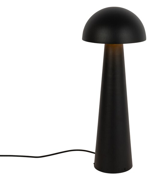 Zunanja stoječa svetilka črna 65 cm - Mushroom