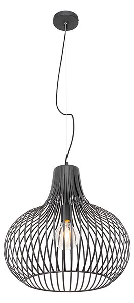 Sodobna viseča svetilka črna 48 cm - Saffira