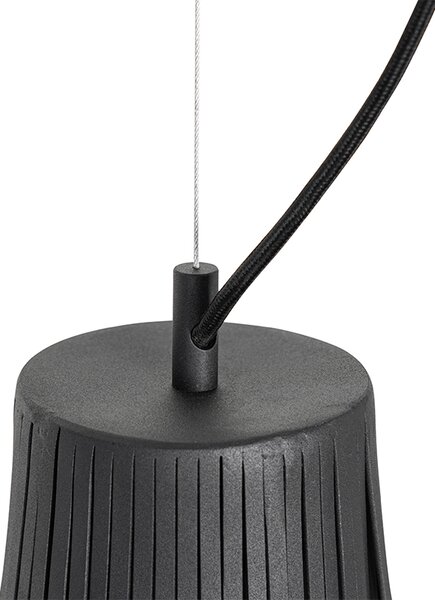 Sodobna viseča svetilka črna 48 cm - Saffira