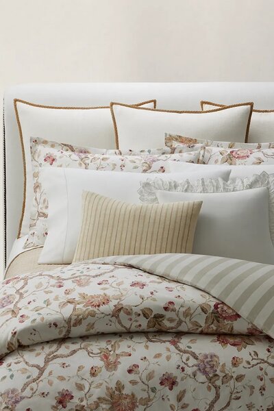 Ralph Lauren Bombažna prevleka za odejo Ralph Lauren ELSIE Cream 140 x 200 cm