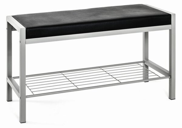 GARDEROBNA KLOP črna, barve aluminija