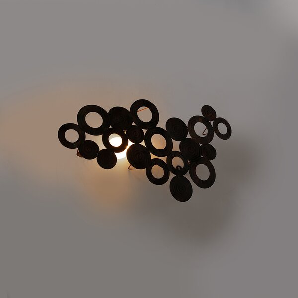 Stenska svetilka v slogu Art Deco bakrena 77 cm - Circles