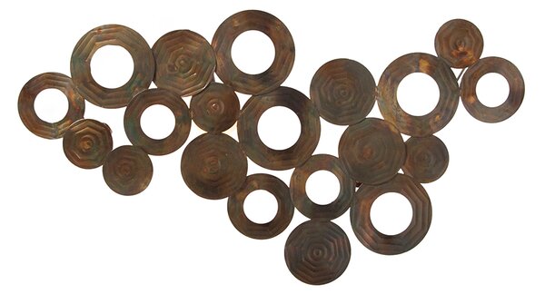 Stenska svetilka v slogu Art Deco bakrena 77 cm - Circles