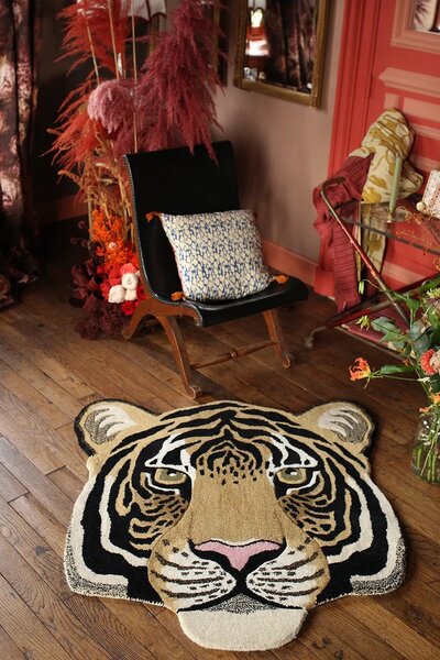 Doing Goods Volnena preproga Doing Goods Rajah Tiger Head