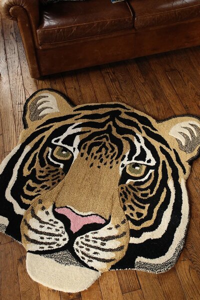 Doing Goods Volnena preproga Doing Goods Rajah Tiger Head