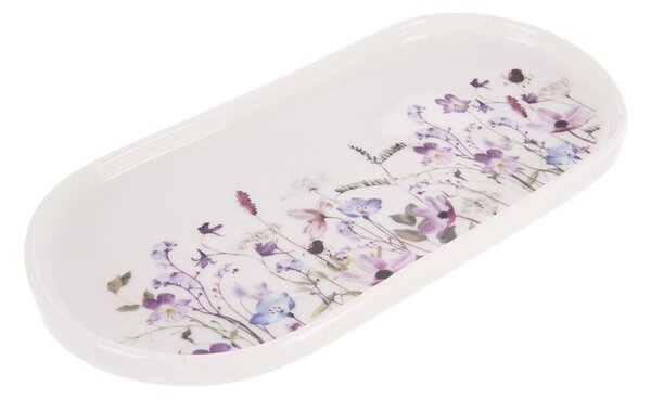 Bel/vijoličen servirni porcelanast krožnik Louka – Orion