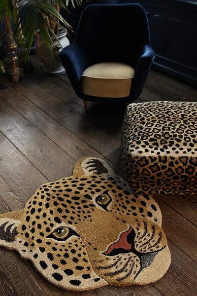 Doing Goods Volnena preproga Doing Goods Himani Leopard Head