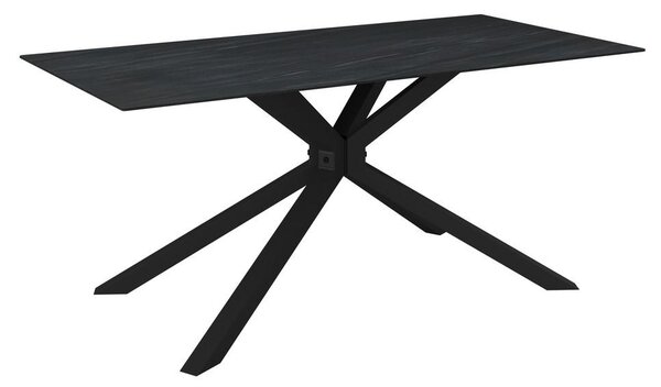 Bessagi Home Jedilna Miza Livan, Temno Siva, 180x90