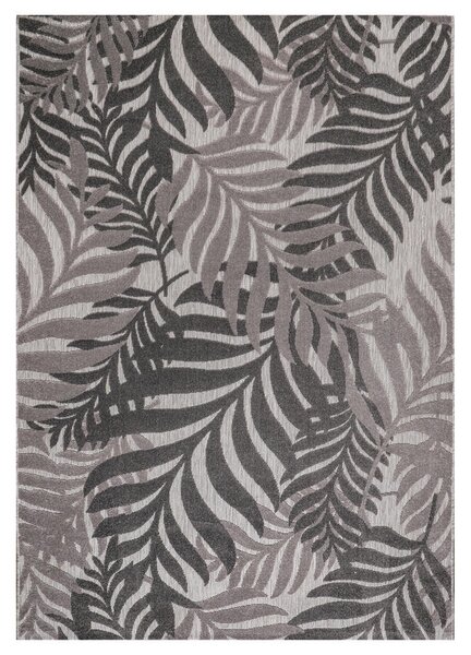 TEKAČ Floral 80/200 cm tkano siva
