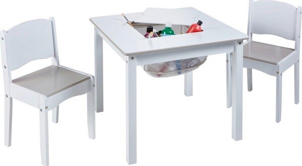 OTROŠKA SEDEŽNA GARNITURA LANA 60/60/44 cm bela, svetlo siva