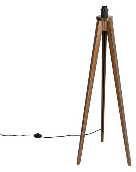 Rustikalna stoječa svetilka s tripodom iz orehovega lesa - Tripod Classic