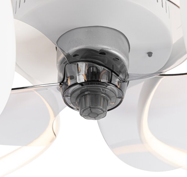 Stropni ventilator bel 55 cm vklj. LED z možnostjo zatemnitve z daljinskim upravljalnikom - Mandy