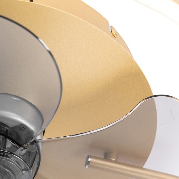 Stropni ventilator medenina 50 cm vklj. LED zatemnilna z daljinskim upravljalnikom - Maddy