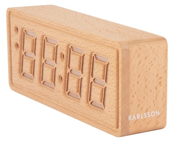 Karlsson Budilka Karlsson Solid Wood Engraved