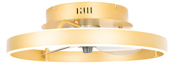 Stropni ventilator medenina 50 cm vklj. LED zatemnilna z daljinskim upravljalnikom - Maddy