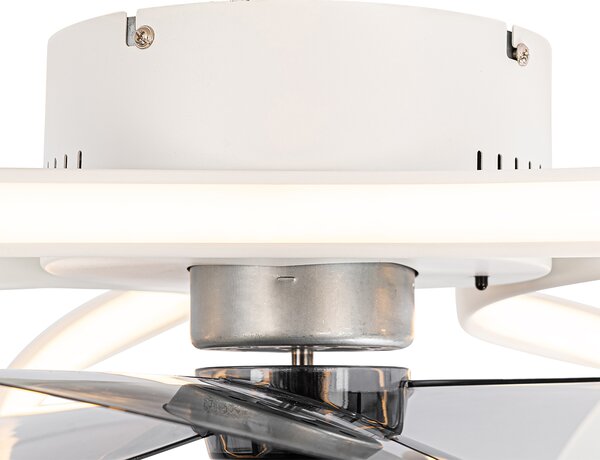 Stropni ventilator bel 55 cm vklj. LED z možnostjo zatemnitve z daljinskim upravljalnikom - Mandy