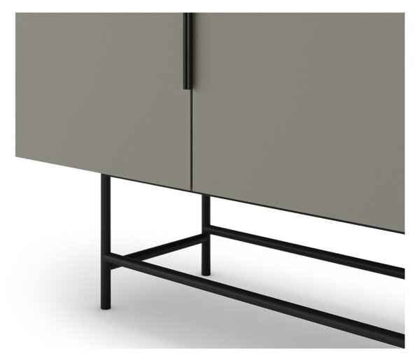Zeleno-siva nizka komoda 200x77,5 cm Eldia – Marckeric