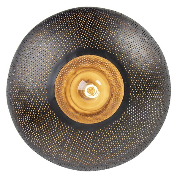 Orientalska stropna svetilka črna in zlata 40 cm - Radiance