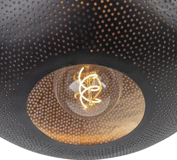 Orientalska stropna svetilka črna in zlata 40 cm - Radiance
