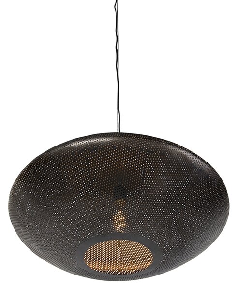 Vzhodnjaška viseča svetilka črna z zlatom 60 cm - Radiance
