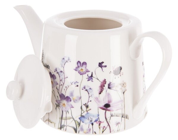 Bel/vijoličen porcelanast čajnik 1 l Louka – Orion