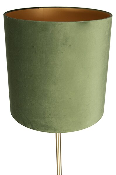 Botanična talna svetilka medenina z zelenim odtenkom 40 cm - Simplo
