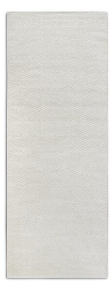 Kremno bel ročno tkan tekač iz mešanice volne 80x200 cm Pradesh Natural White – Elle Decoration