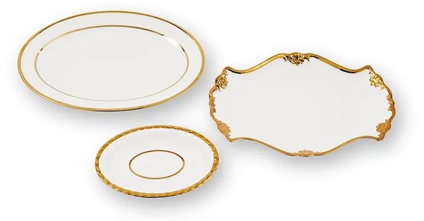 Pols Potten Komplet krožnikov Pols Potten Golden Finds 3-pack