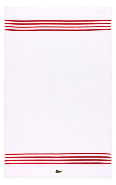 Lacoste Srednje velika bombažna brisača Lacoste LCOURTLI Rouge 90 x 150 cm