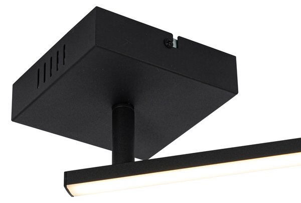 Stropna svetilka črna 150,8 cm vključno z LED 3-stopenjska zatemnitev nastavljiv - Annuschka