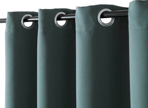 Modrozelena zavesa OXFORD 140x250 cm Za obesiti: Trak za nabiranje