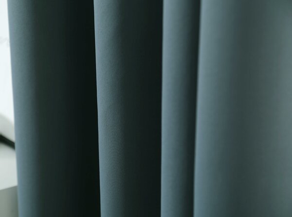 Modrozelena zavesa OXFORD 140x250 cm Za obesiti: Trak za nabiranje