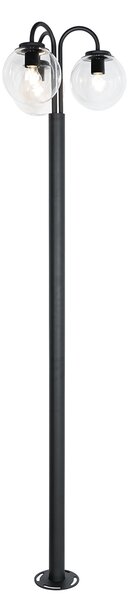 Lanterna črna s plastiko 200 cm 3-luči IP44 - Sfera
