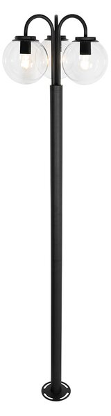 Lanterna črna s plastiko 200 cm 3-luči IP44 - Sfera