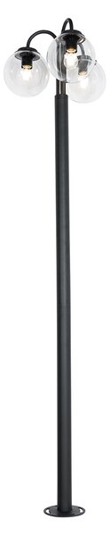 Lanterna črna s plastiko 200 cm 3-luči IP44 - Sfera