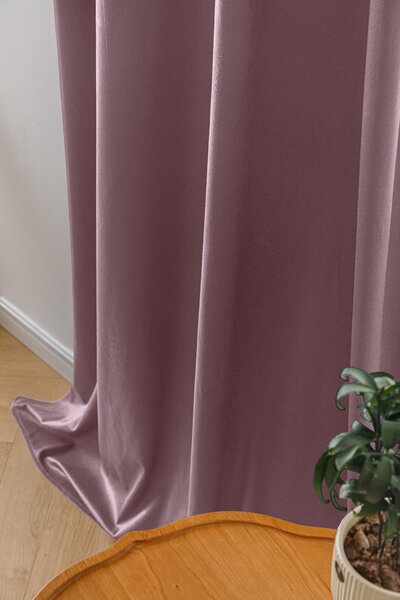 Svetlo vijolična zatemnitvena zavesa VELVET 140x250 cm Za obesiti: Trak za nabiranje