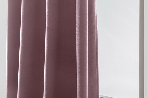 Svetlo vijolična zatemnitvena zavesa VELVET 140x250 cm Za obesiti: Trak za nabiranje