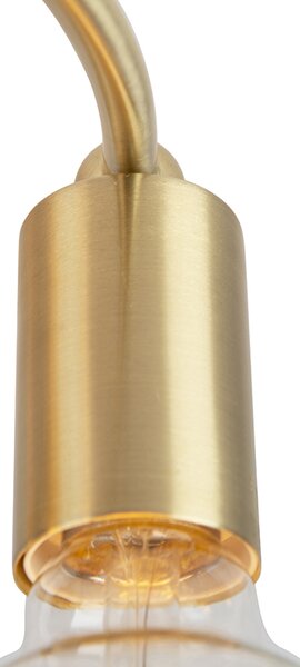 Stropna svetilka v slogu art deco, medenina, 4-lučna - Facil