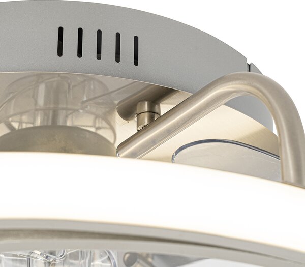 Jekleni stropni ventilator 46,5 cm vklj. LED z daljinskim upravljalnikom - Kees