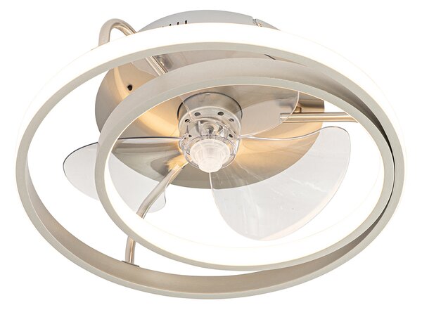 Jekleni stropni ventilator 46,5 cm vklj. LED z daljinskim upravljalnikom - Kees