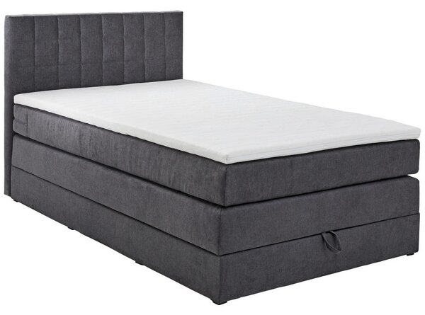 POSTELJA BOXSPRING 120 cm x 200 cm , tekstil antracit