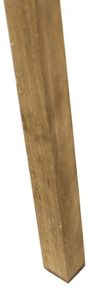 Rustikalna talna svetilka s tripodom Vintage les s platnenim odtenkom črna 45 cm - Tripod Classic