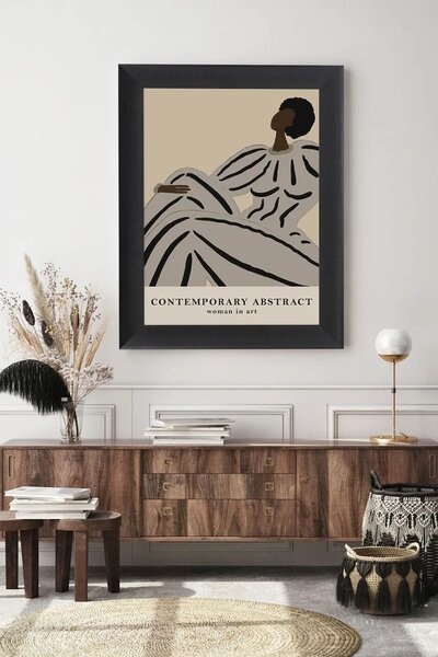 Uokvirjena stenska dekoracija home & lifestyle CONTEMPORARY ABSTRACT 50 x 70 cm