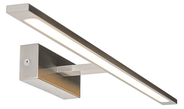 Stenska svetilka iz jekla 62 cm, vključno z LED IP44 - Jerre