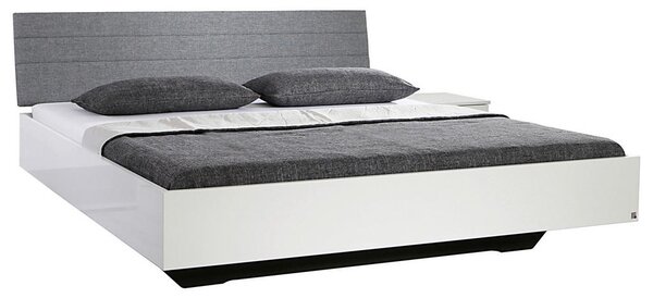 POSTELJA 180 cm x 200 cm , leseni material bela, visoki sijaj