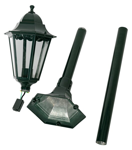 Klasična stoječa zunanja svetilka temno zelena 125 cm IP44 - New Orleans