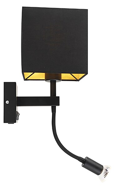 Pametna stenska svetilka črna z USB, vključno z WiFi A60 in GU10 - Zeno