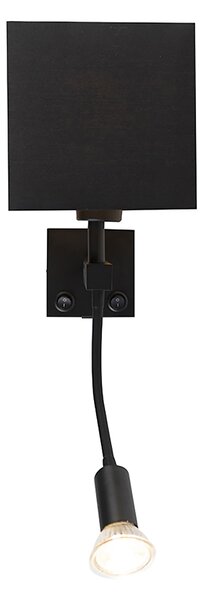 Pametna stenska svetilka črna z USB, vključno z WiFi A60 in GU10 - Zeno