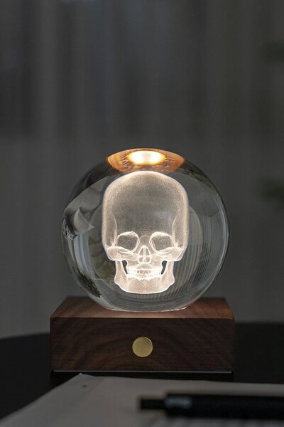 Gingko Design Led brezžična namizna svetilka Gingko Design Amber Crystal Light 9,5 x 8 cm